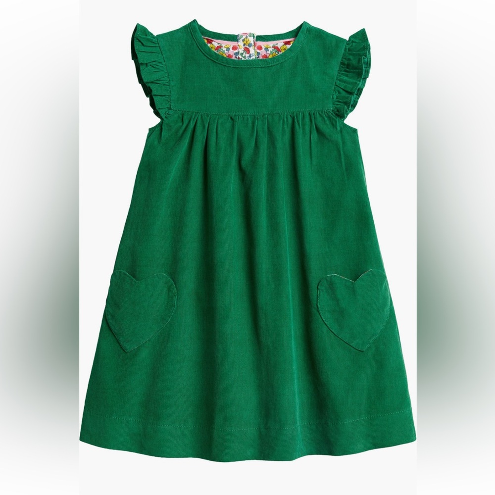 Mini Boden Kids’ Green Pocketed Dress